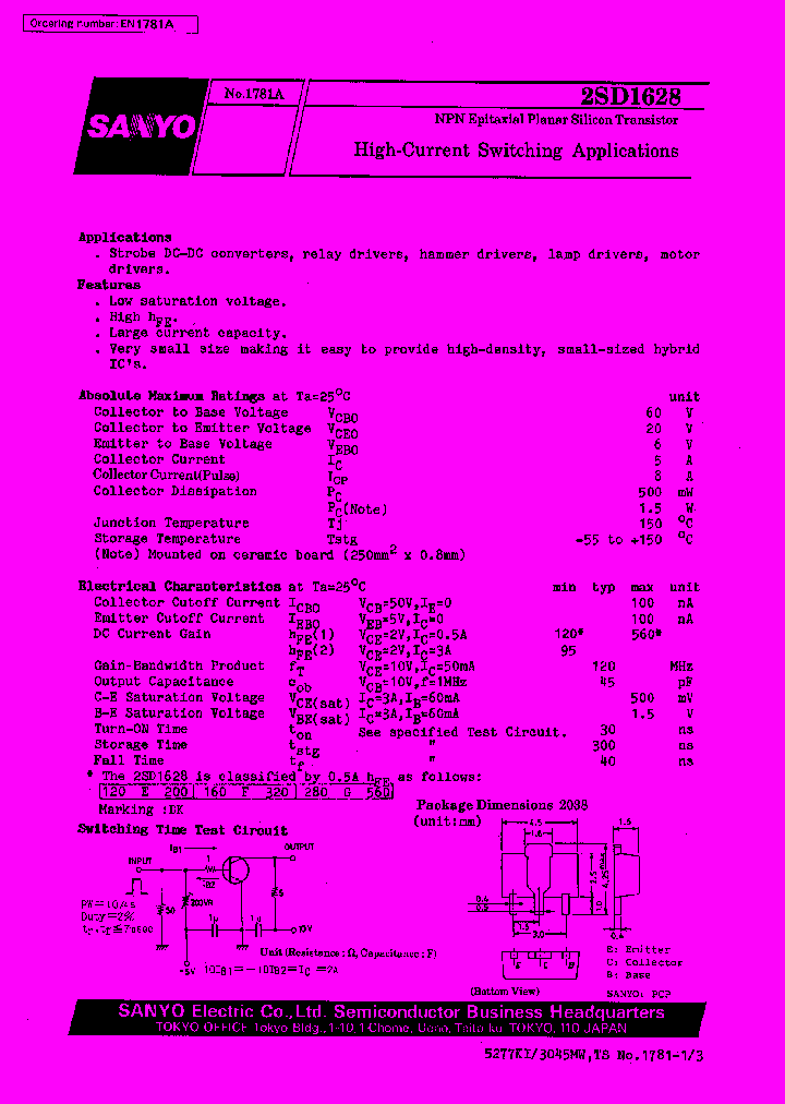 2SD1628_37865.PDF Datasheet