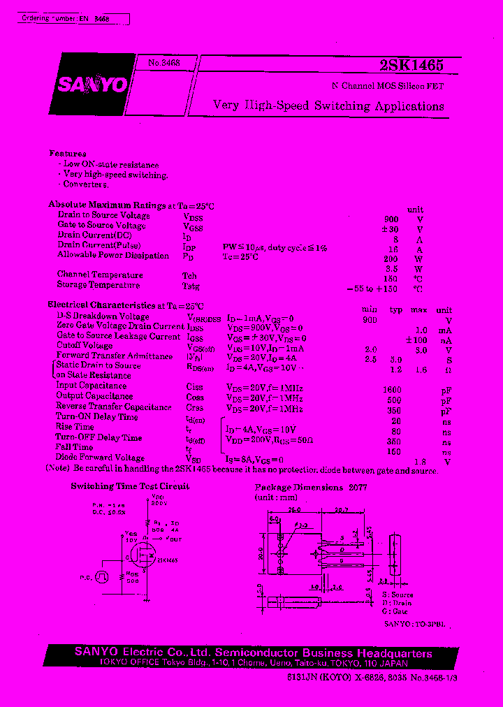 2SK1465_190801.PDF Datasheet