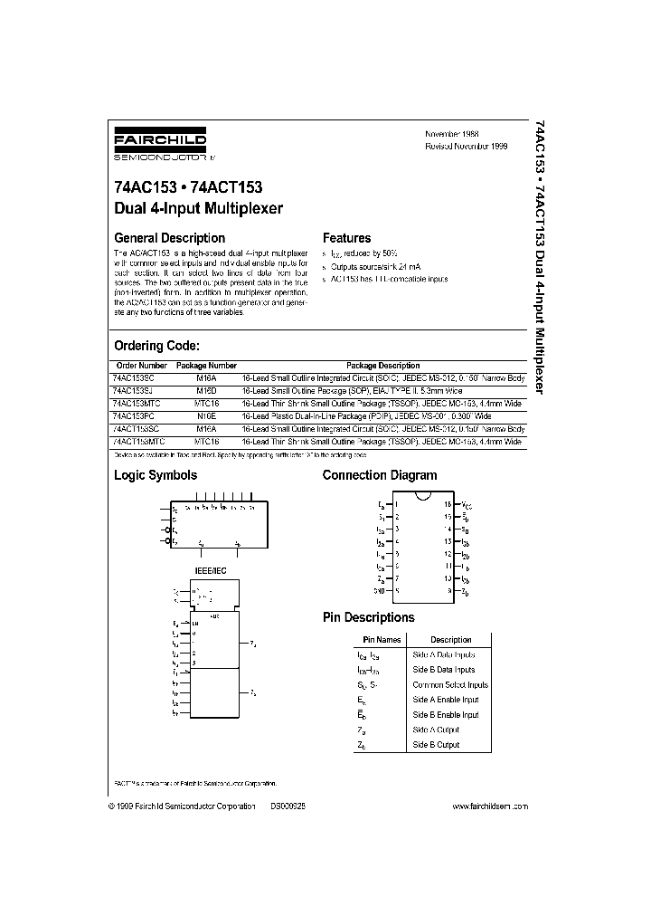 74AC153_95455.PDF Datasheet