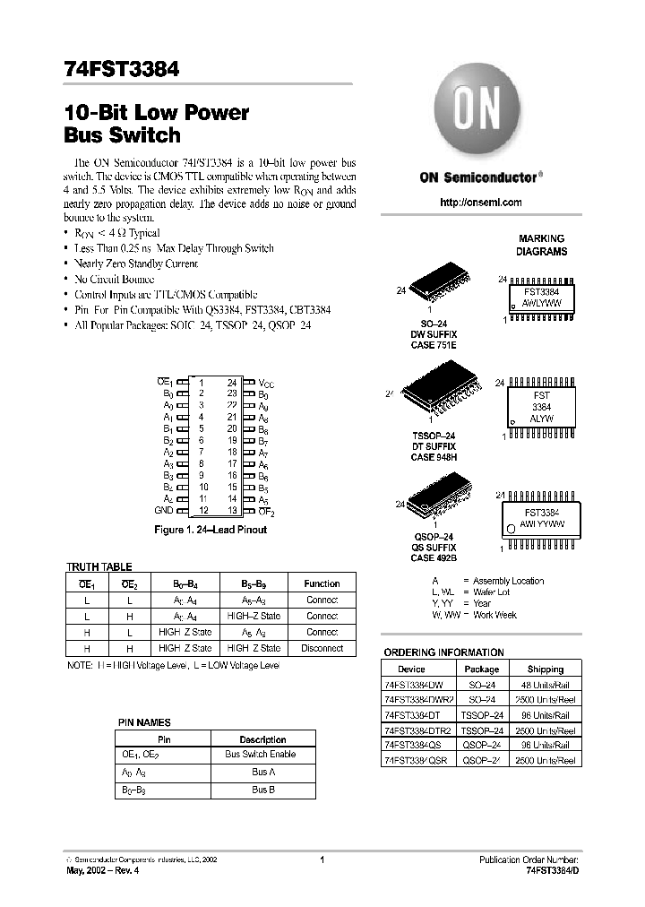 74FST3384_147374.PDF Datasheet