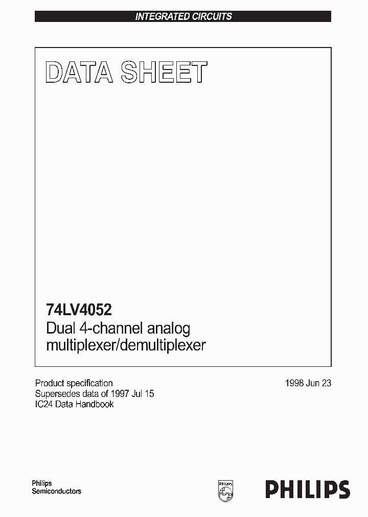 74LV4052_58104.PDF Datasheet