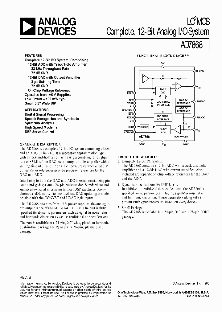 AD7868_91864.PDF Datasheet