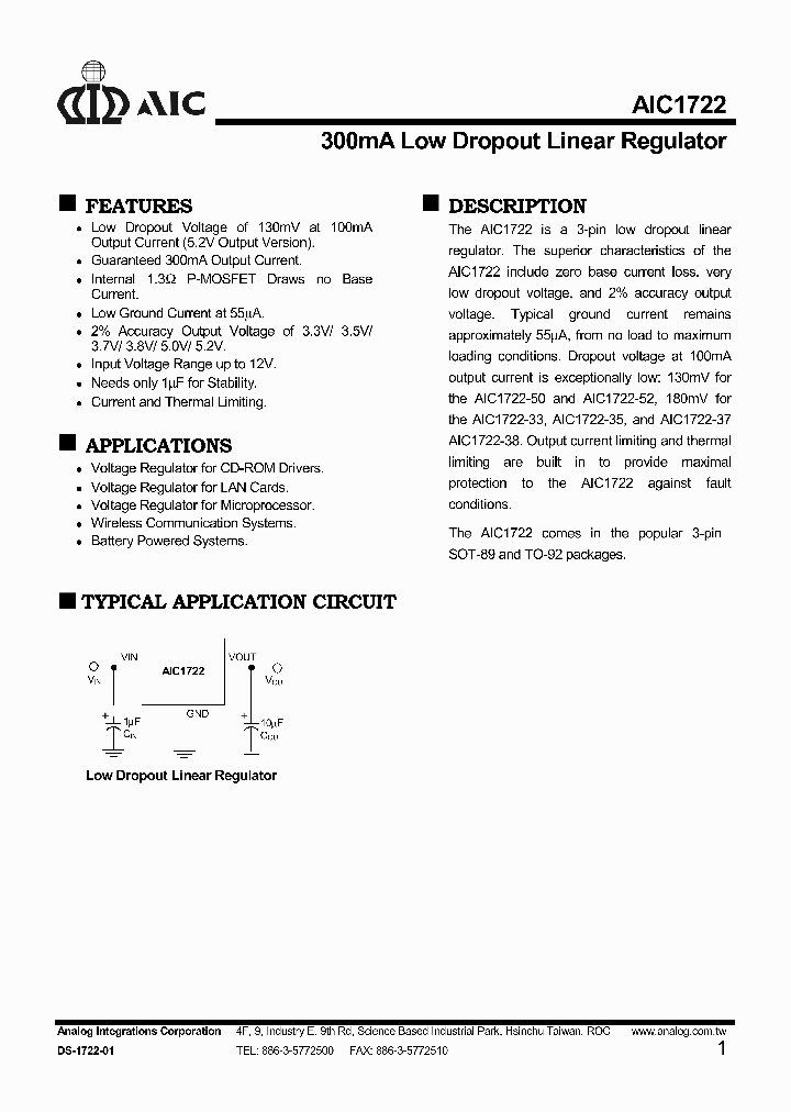 AIC1722_105690.PDF Datasheet