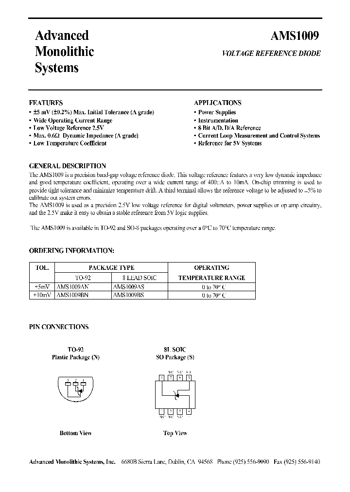 AMS1009_127343.PDF Datasheet