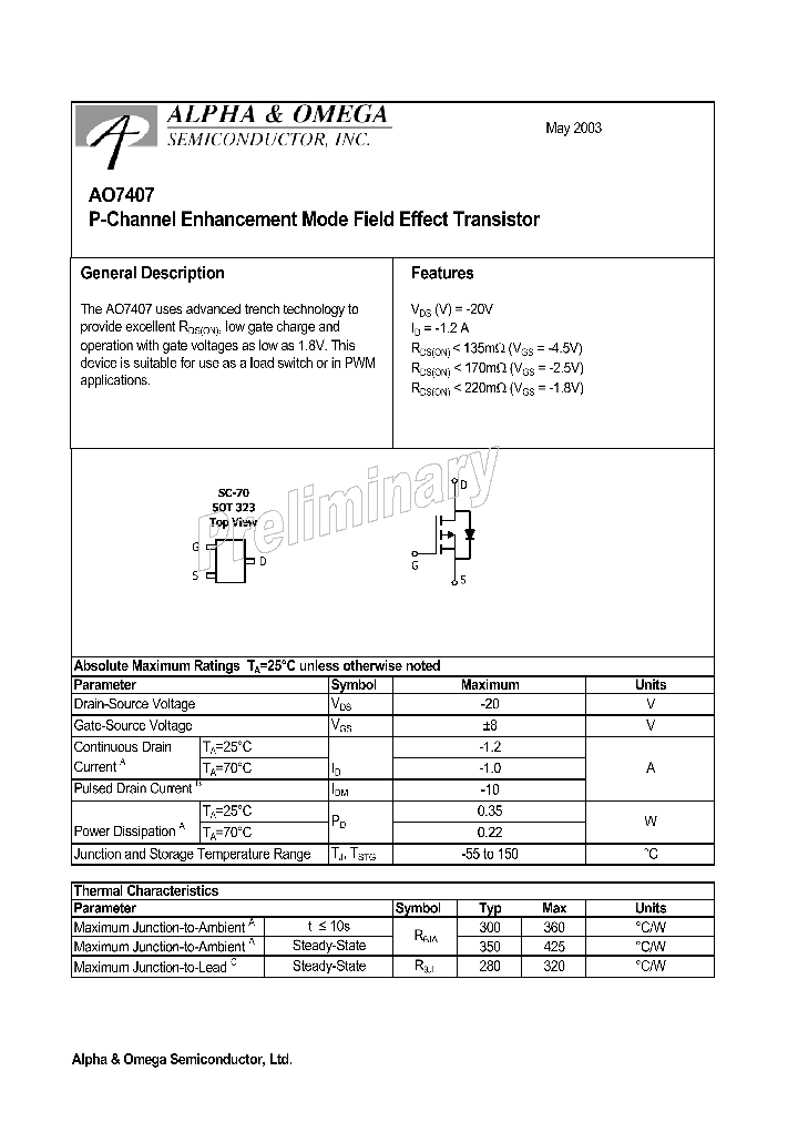 AO7407_161411.PDF Datasheet