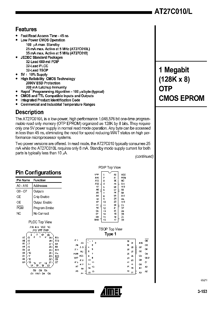AT27C010_21707.PDF Datasheet
