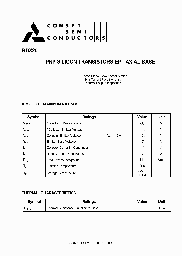 BDX20_191760.PDF Datasheet