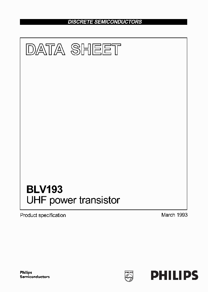 BLV193_57187.PDF Datasheet