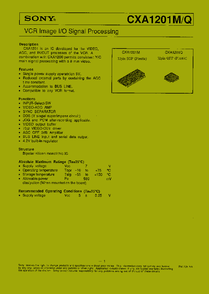 CXA1201_23502.PDF Datasheet