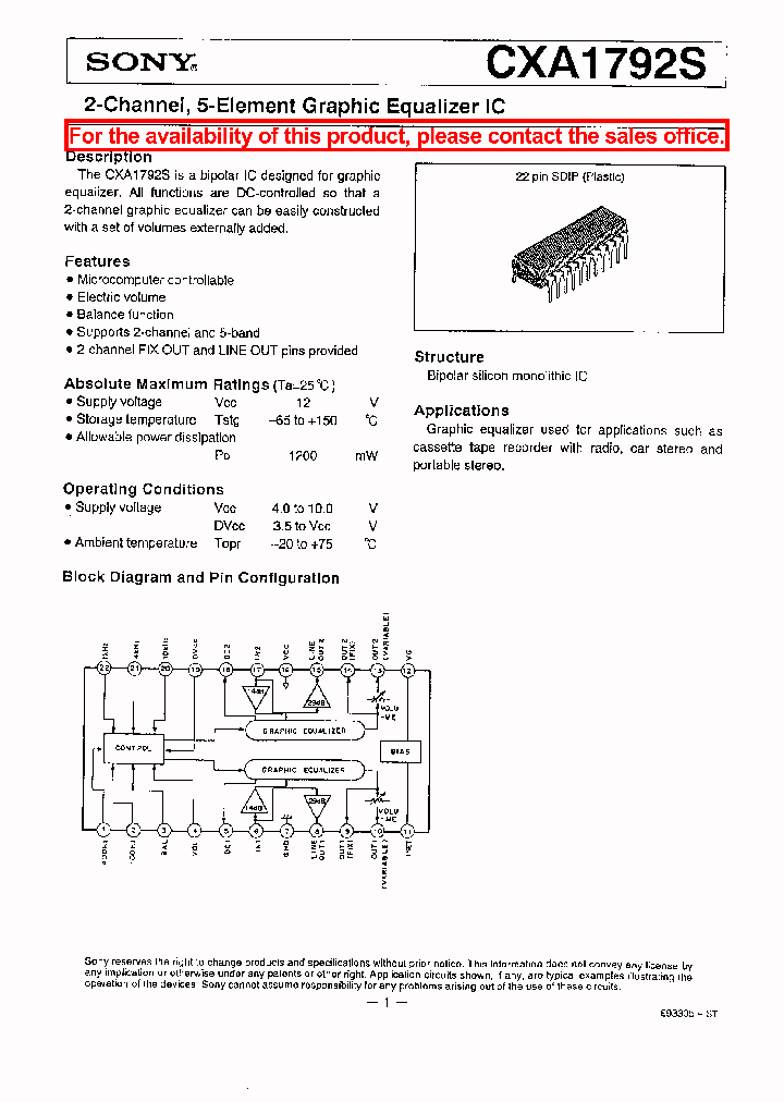 CXA1792_86865.PDF Datasheet