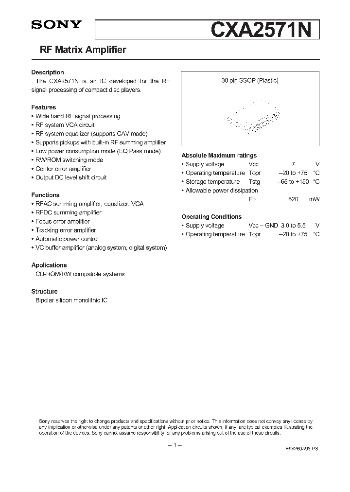 CXA2571N_118266.PDF Datasheet
