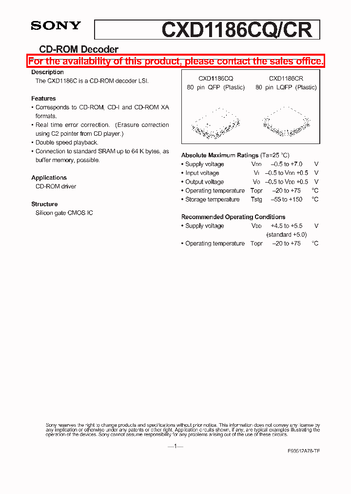 CXD1186CQ_138025.PDF Datasheet