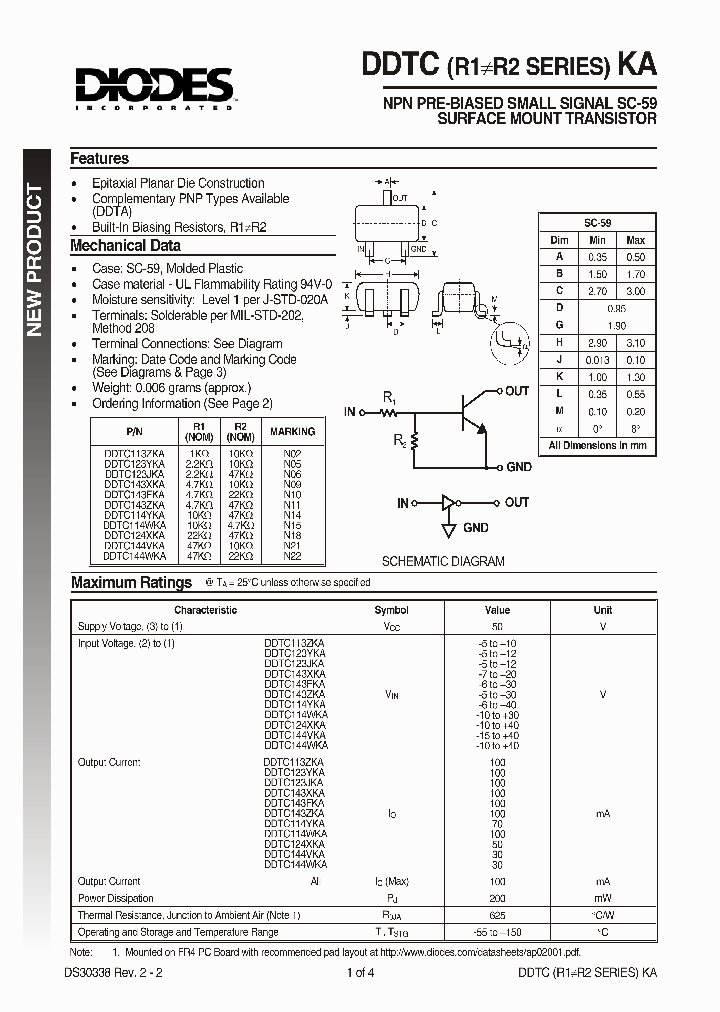 DDTC114WKA_24632.PDF Datasheet