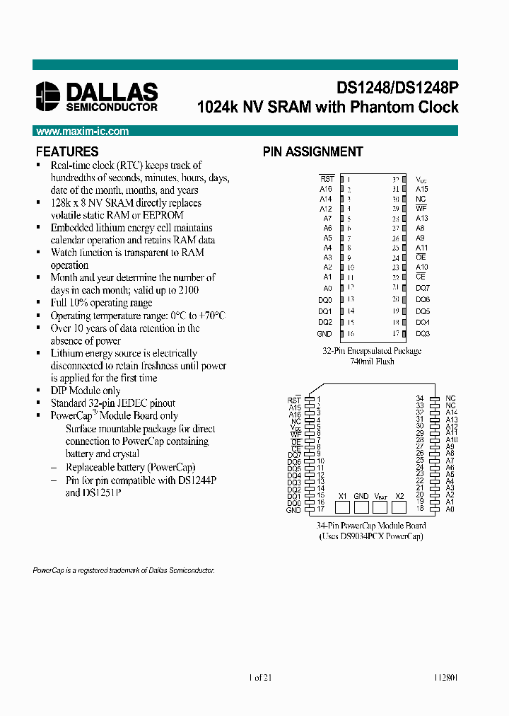 DS1248_103411.PDF Datasheet