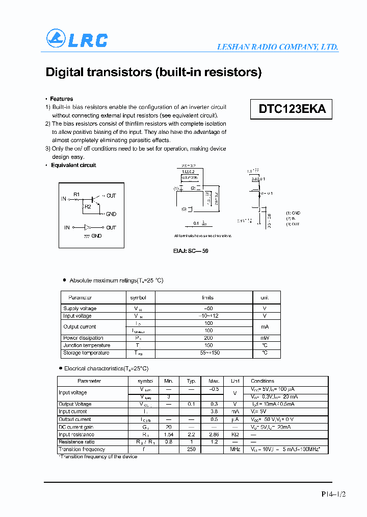 DTC123EKA_93824.PDF Datasheet