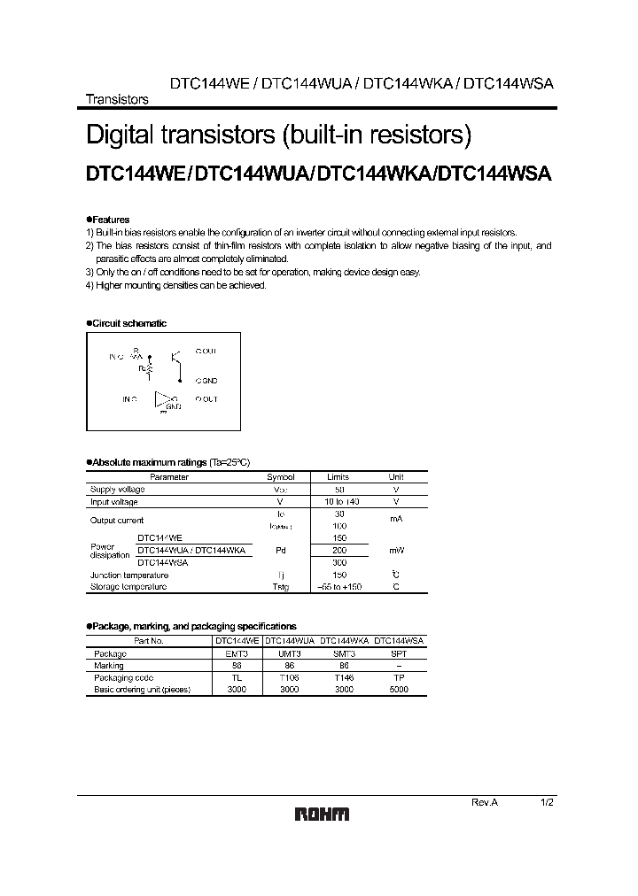 DTC144WE_93248.PDF Datasheet