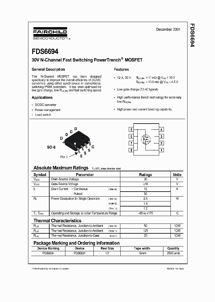 FDS6694_79976.PDF Datasheet