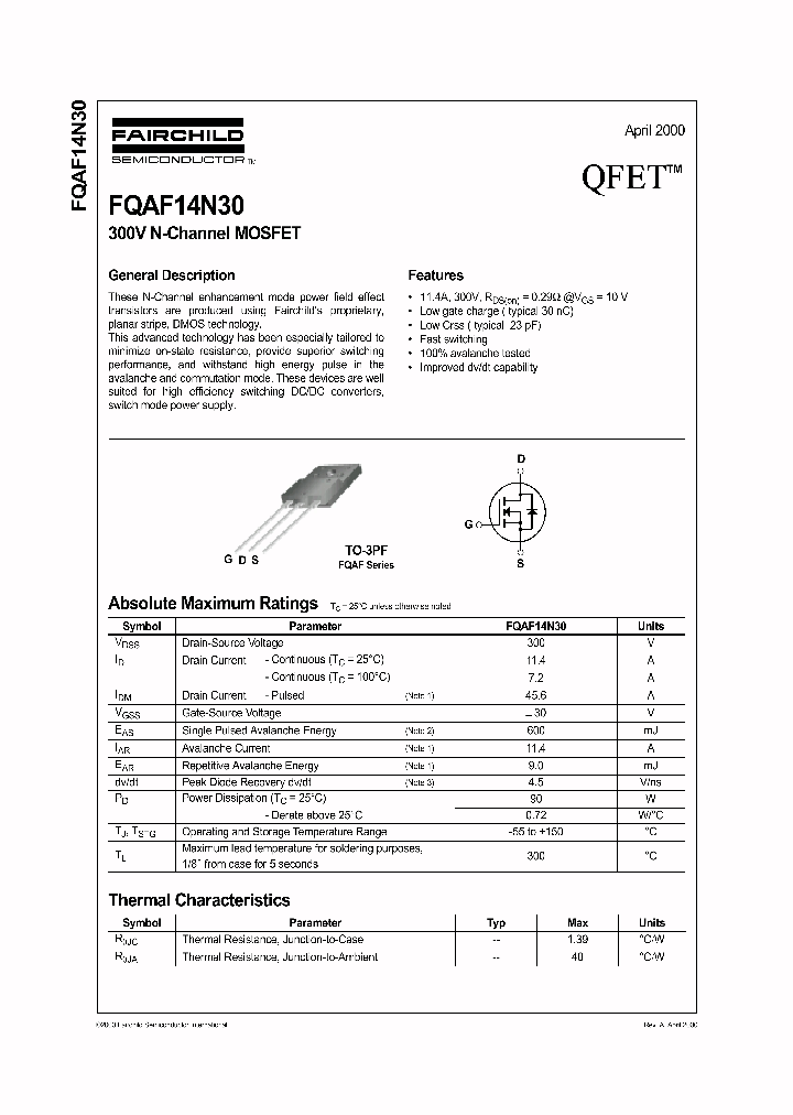 FQAF14N30_190713.PDF Datasheet