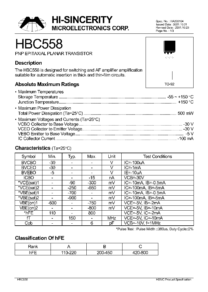HBC558_77885.PDF Datasheet