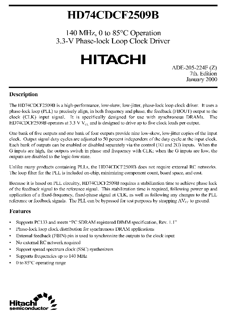 HD74CDCF2509B_91894.PDF Datasheet
