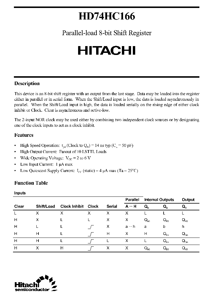 HD74HC166_18682.PDF Datasheet