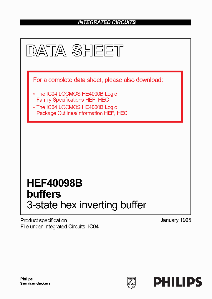 HEF40098B_128205.PDF Datasheet