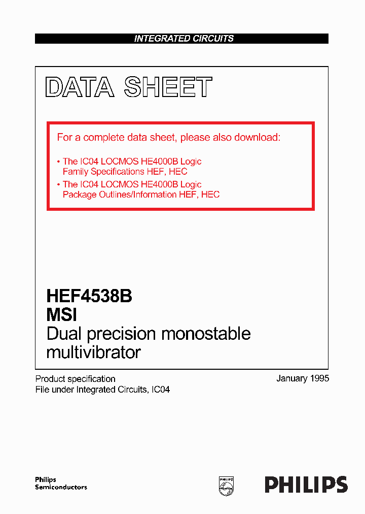 HEF4538B_138315.PDF Datasheet