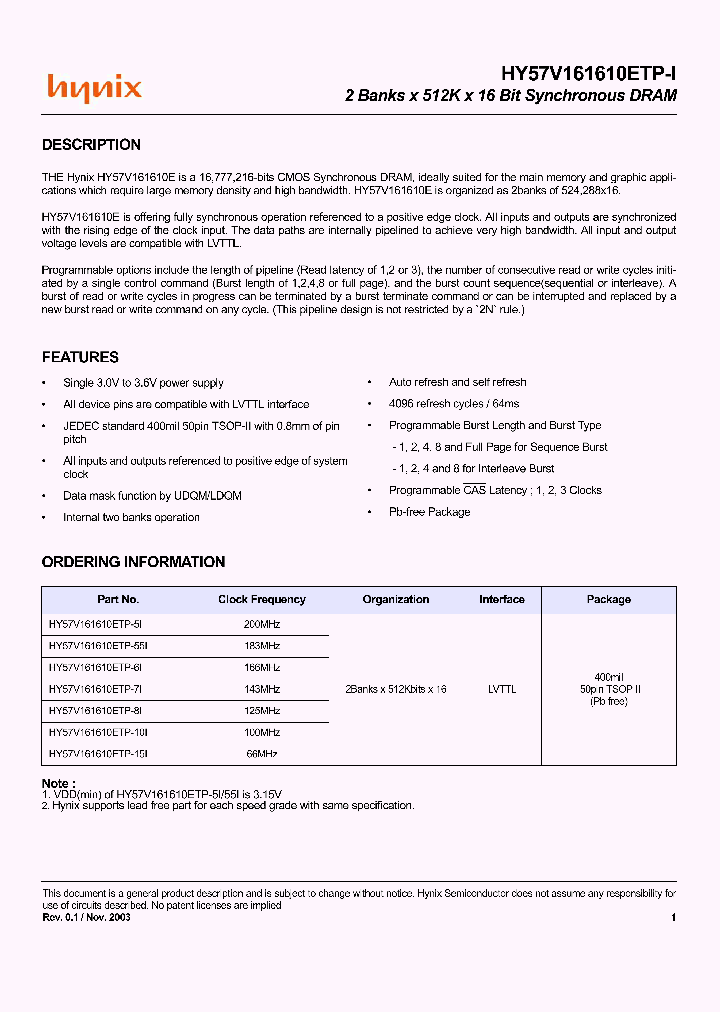 HY57V161610ETP-I_191875.PDF Datasheet