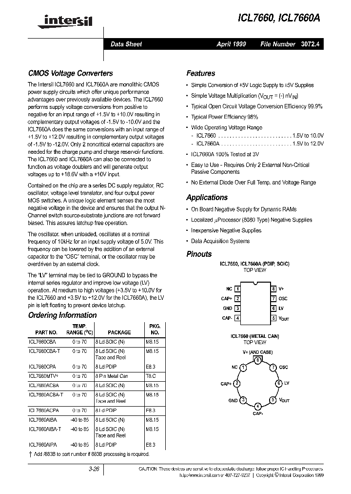 ICL7660_15074.PDF Datasheet