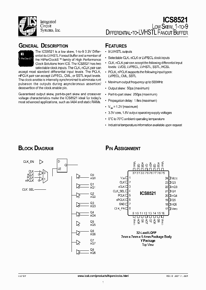 ICS8521_165122.PDF Datasheet