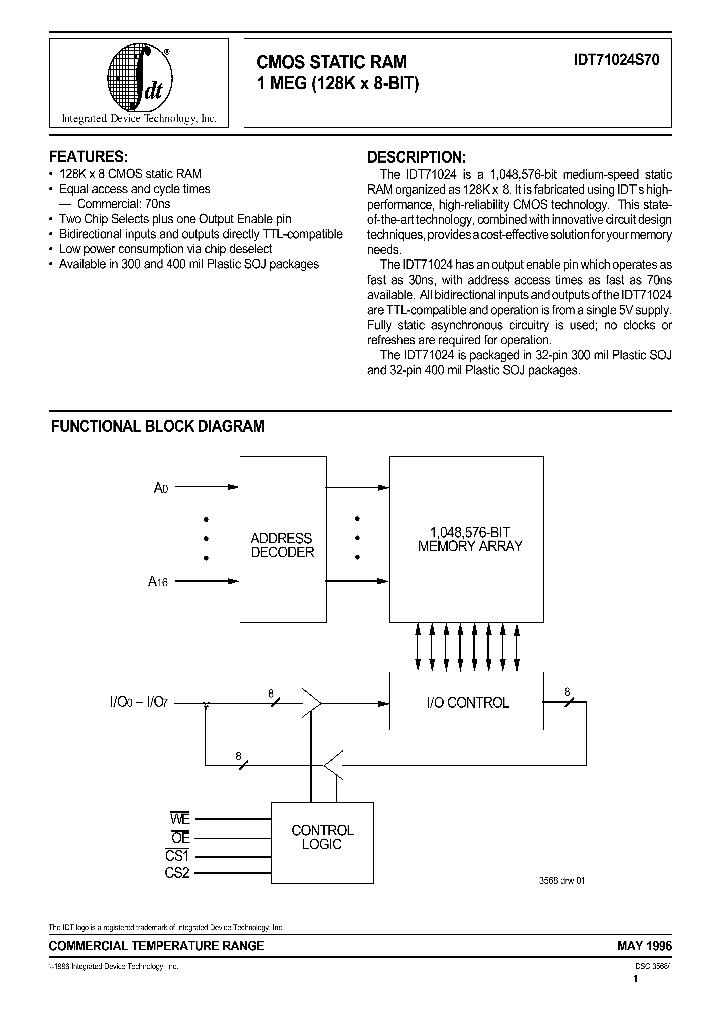 IDT71024S70_74205.PDF Datasheet