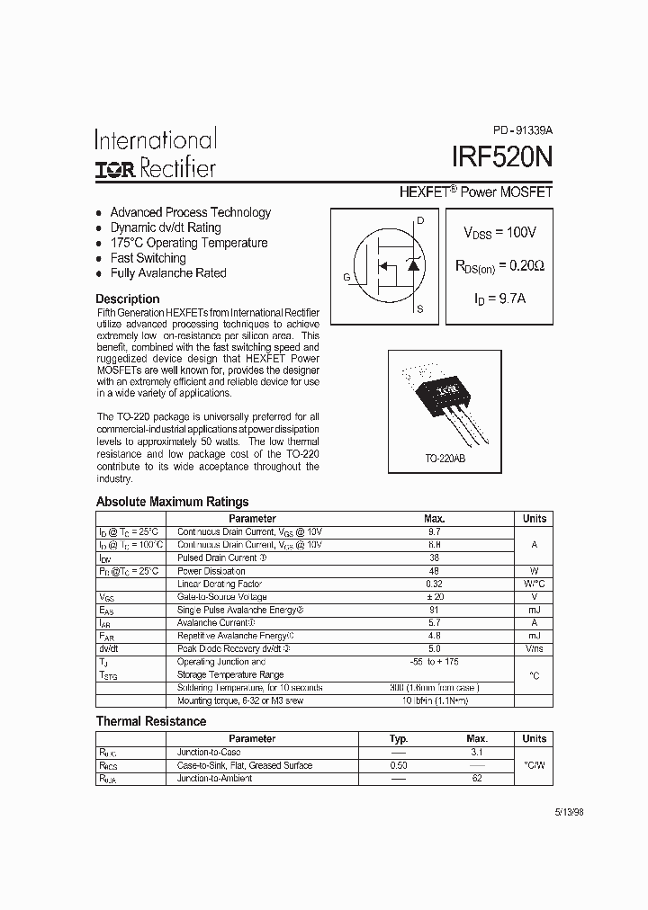 IRF520N_148371.PDF Datasheet