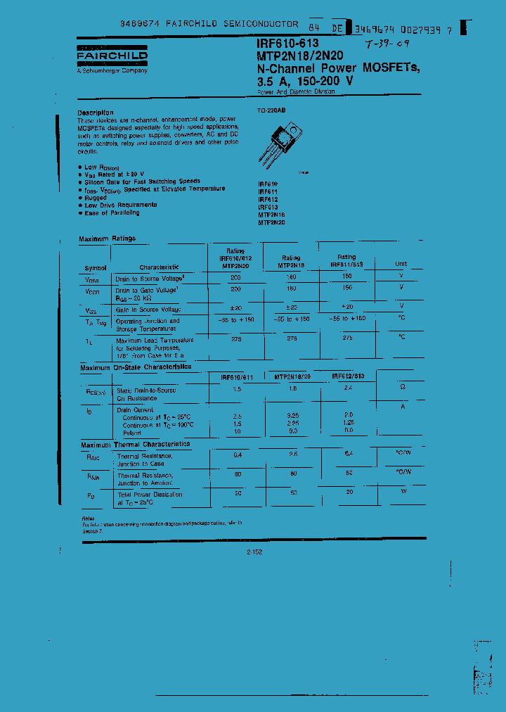 IRF610-613_137847.PDF Datasheet