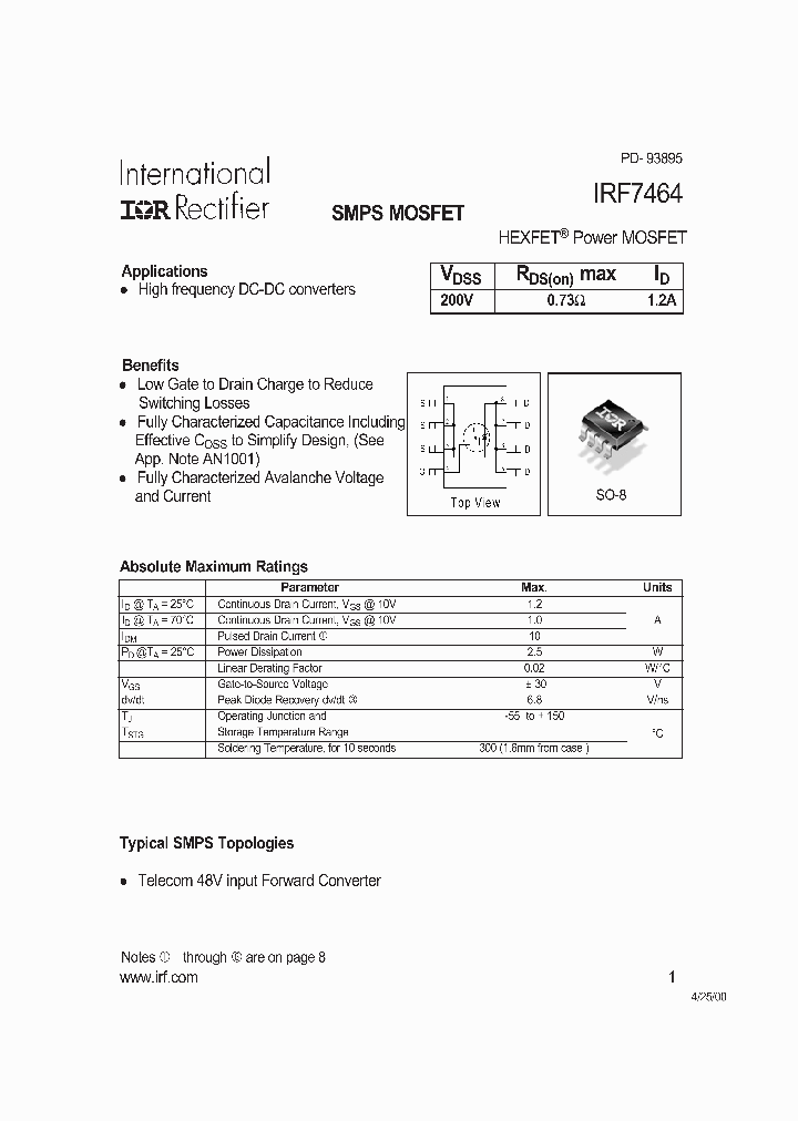 IRF7464_136161.PDF Datasheet