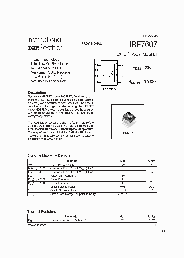 IRF7607_138826.PDF Datasheet