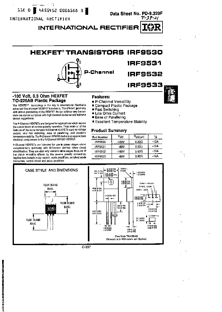 IRF9530_5925.PDF Datasheet