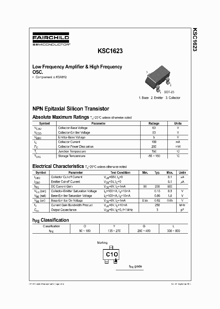 KSC1623GMTF_117881.PDF Datasheet