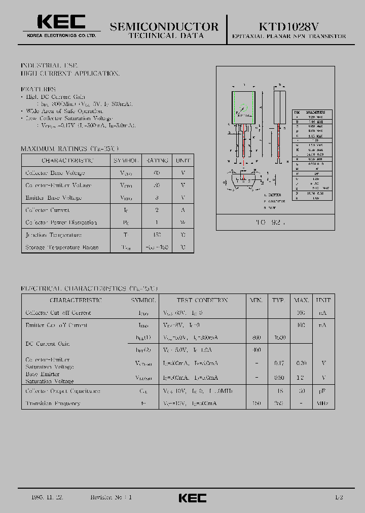 KTD1028V_70576.PDF Datasheet