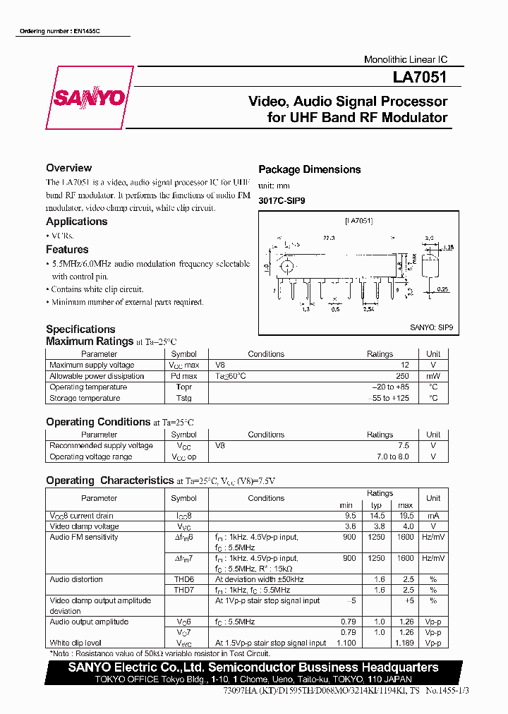 LA7051_103407.PDF Datasheet