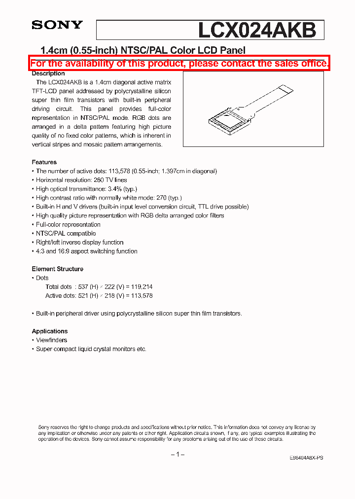 LCX024AKB_49803.PDF Datasheet