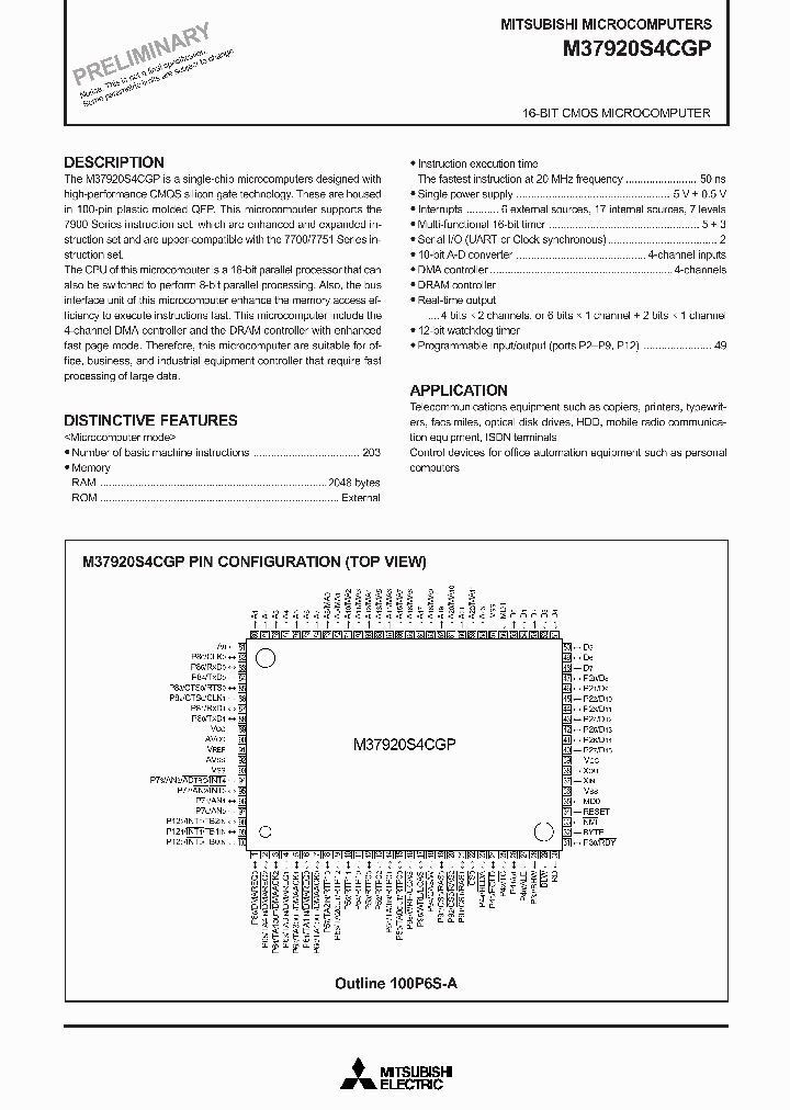 M37920S4CGP_177254.PDF Datasheet