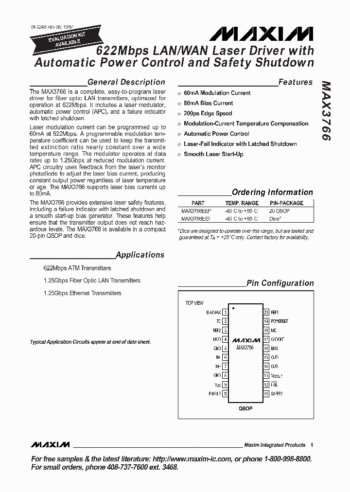 MAX3766_163587.PDF Datasheet