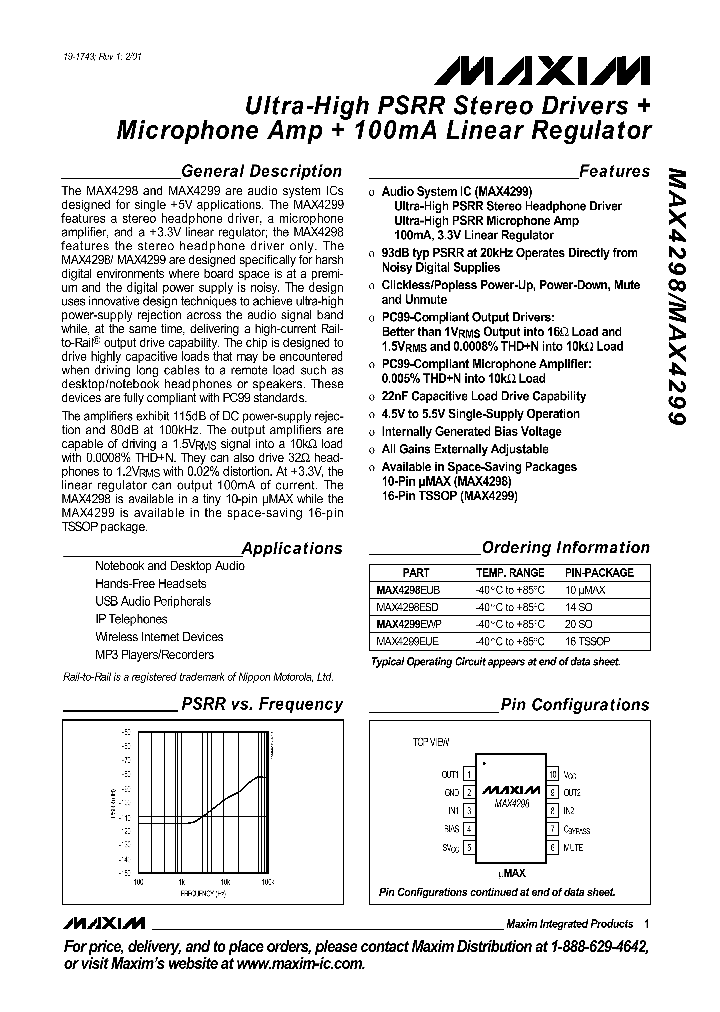 MAX4298_101208.PDF Datasheet