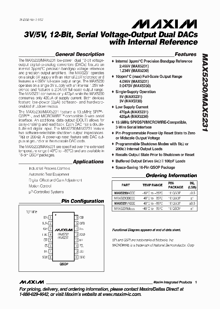 MAX5230_164474.PDF Datasheet