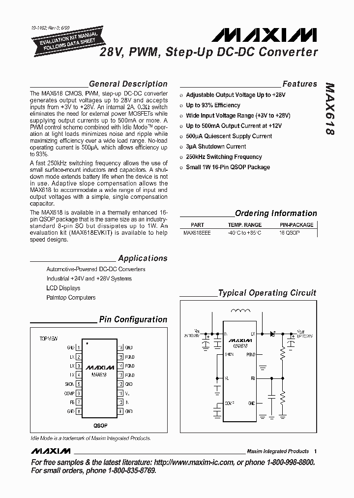 MAX618_86584.PDF Datasheet