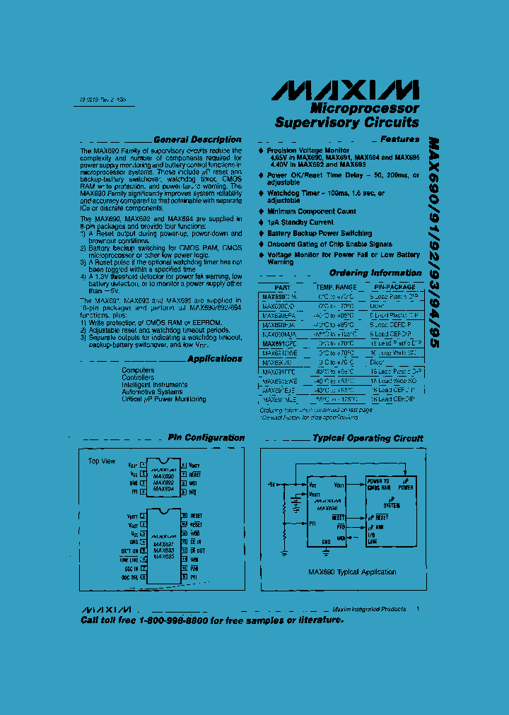 MAX692_80274.PDF Datasheet