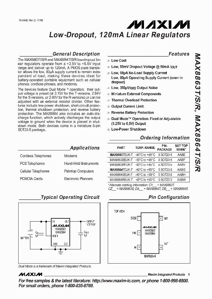 MAX8863REUK-T_30307.PDF Datasheet