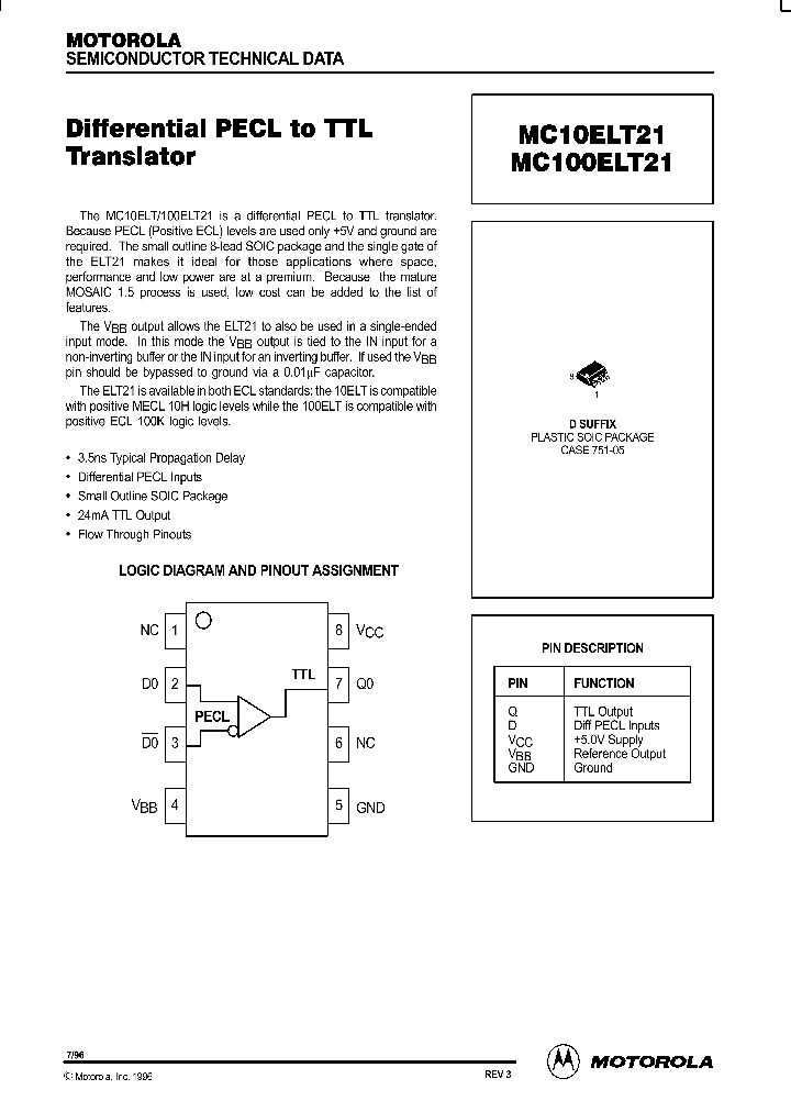 MC100ELT21_38259.PDF Datasheet