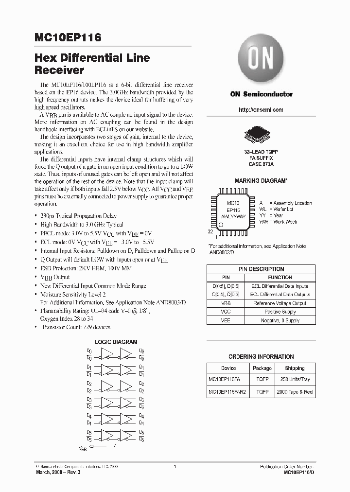 MC10EP116_83865.PDF Datasheet