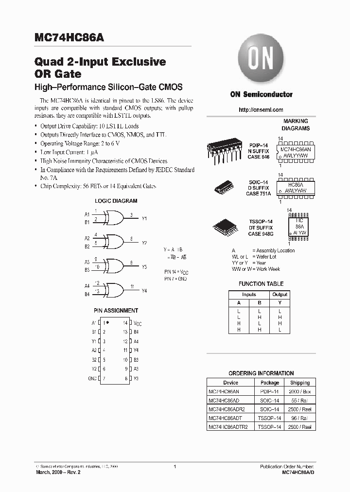 MC74HC86_176329.PDF Datasheet